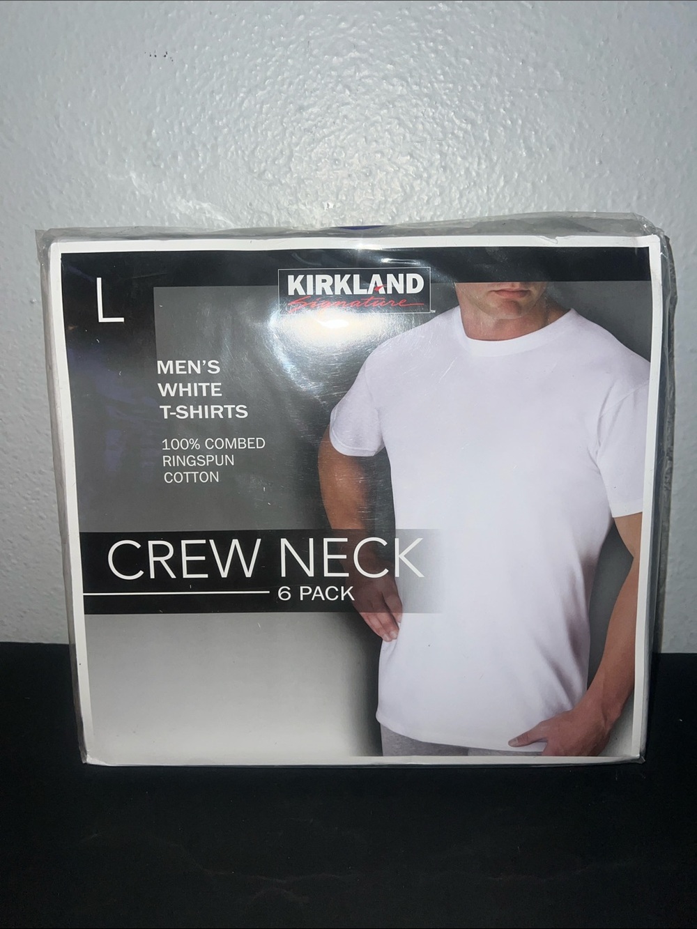 Kirkland Signature Men’s White Crew Neck T-Shirts - 6 Pack nwt